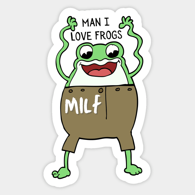 Man I Love Dancing Frogs Sticker by casualism